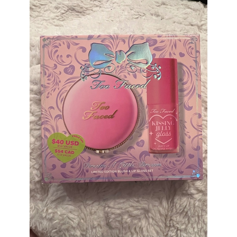 Too Faced Dream A Little Dream Ltd Edition Blush & Lip Gloss Set Pink Sherbet